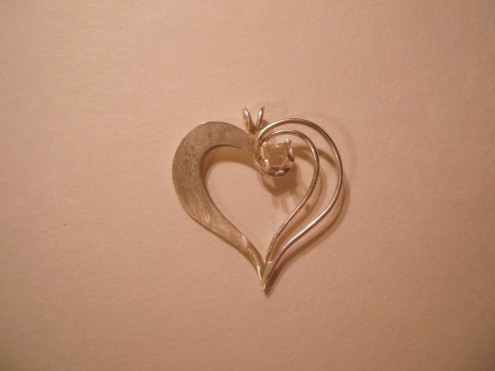Silver Heart Pendant - in progress!